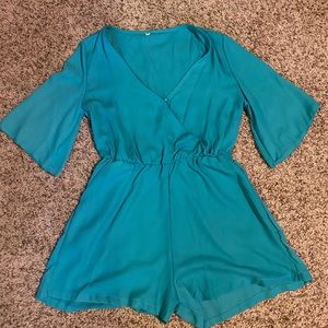 Summer light blue romper.